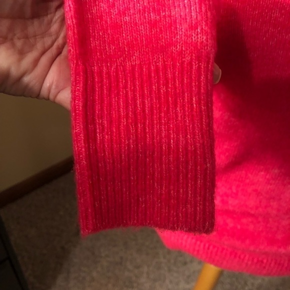 LOFT Crossover Bar Back Sweater Bright Pink XXSP - Picture 5 of 7
